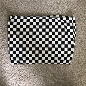 Checkered tube top